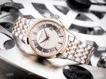 Fake Patek Philippe Calatrava White Dial Two Tone Rose Gold Watches